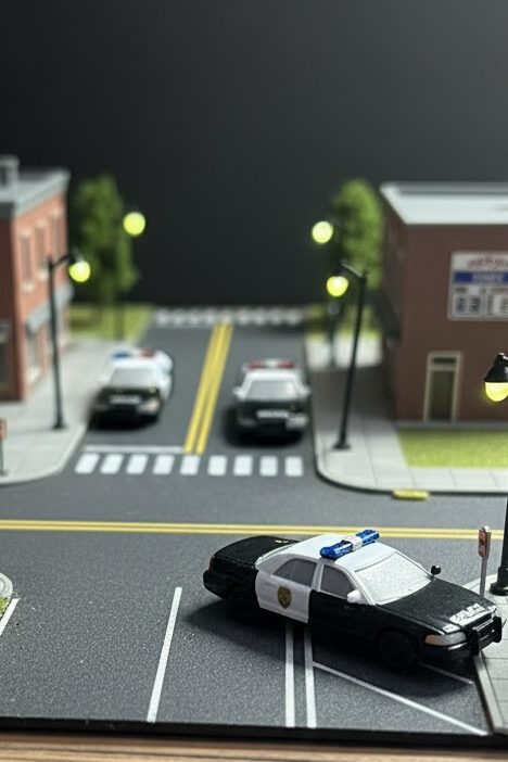 N Scale 1:160 Police Cruiser Crown Vic (4pk)
