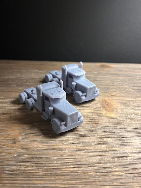 HO SCALE 1:87 SEMI TRUCKS WITH SLEEPER CAB (2pk)