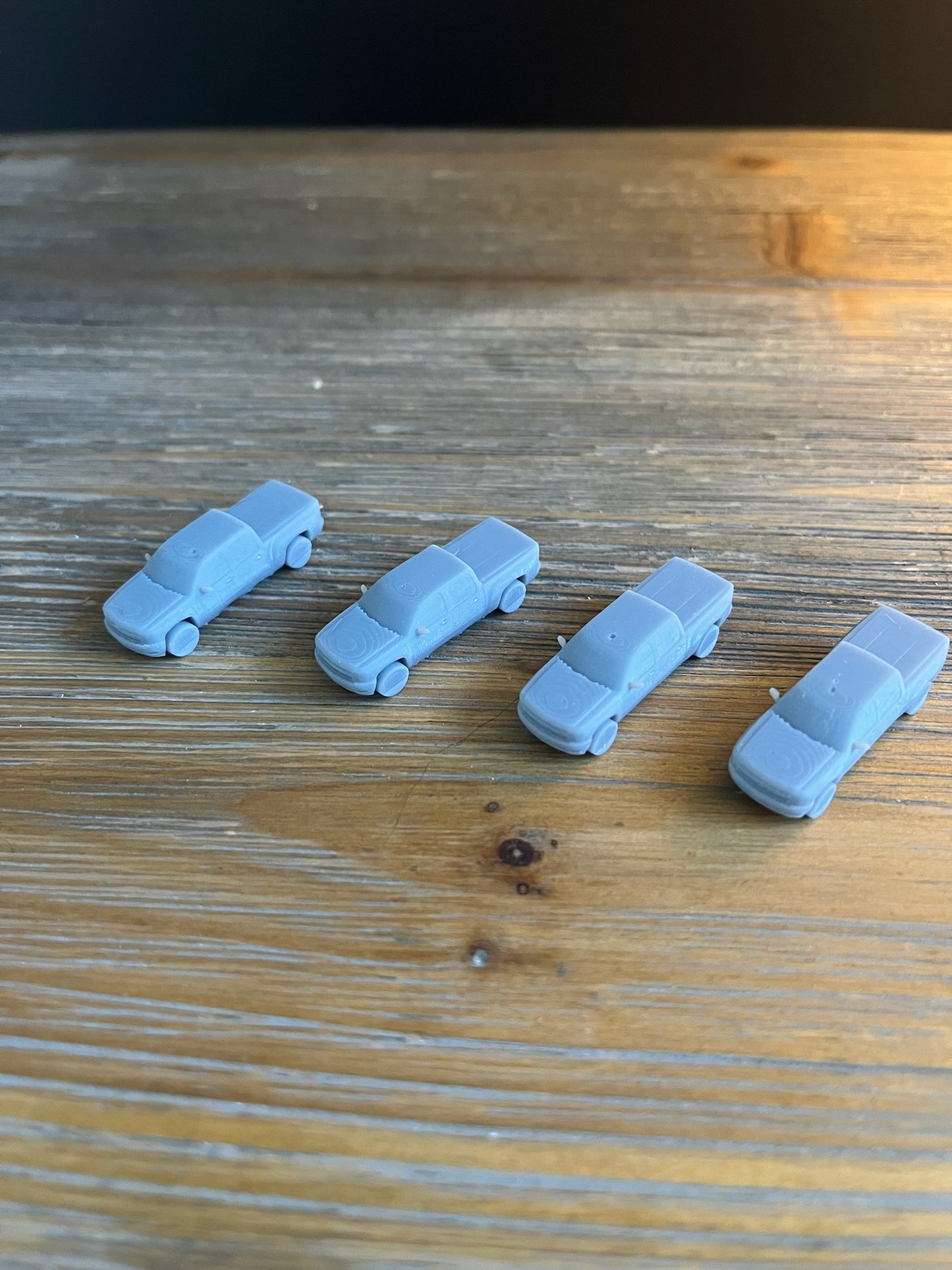 N SCALE 1:160 PICKUP TRUCK (4pk) RESIN 3D PRINTED