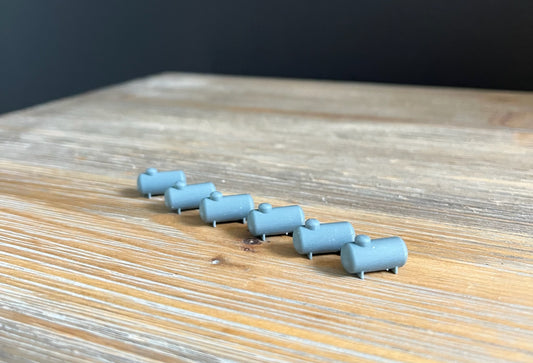 N SCALE 1:160 PROPANE TANKS (6pk) 3D PRINTED RESIN
