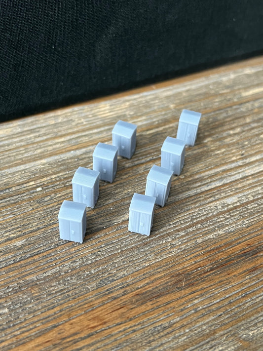 N SCALE 1:160 RAILROAD TRACKSIDE ELECTRICAL BOX (8pk)