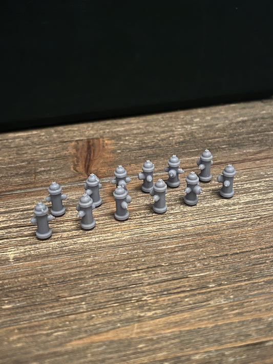 O SCALE 1:48 FIRE HYDRANT (12pk) 3D PRINTED RESIN
