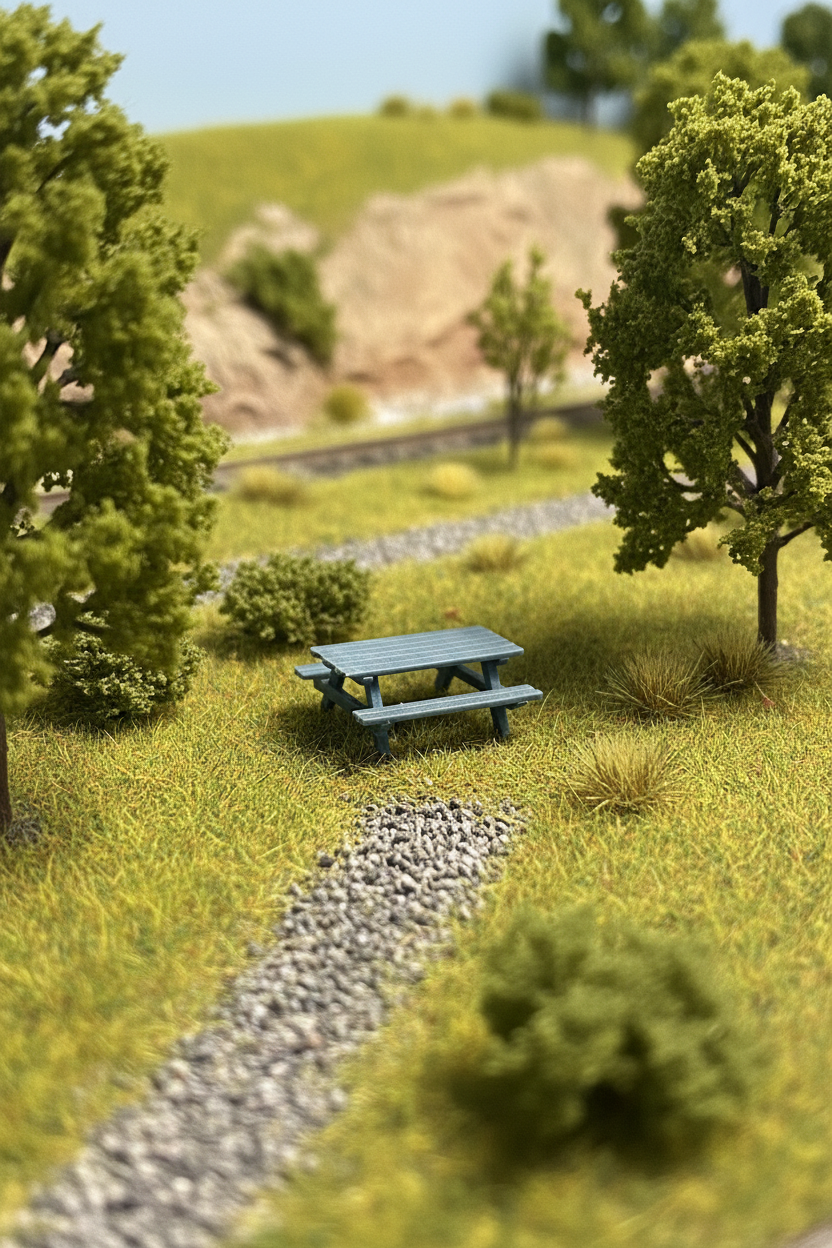 Ho Scale 1:87 Picnic Table (2pk)