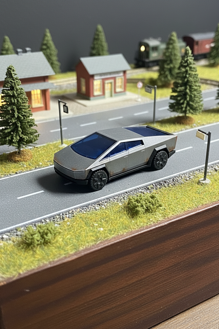N Scale 1:160 Tesla Cybertruck (2pk)