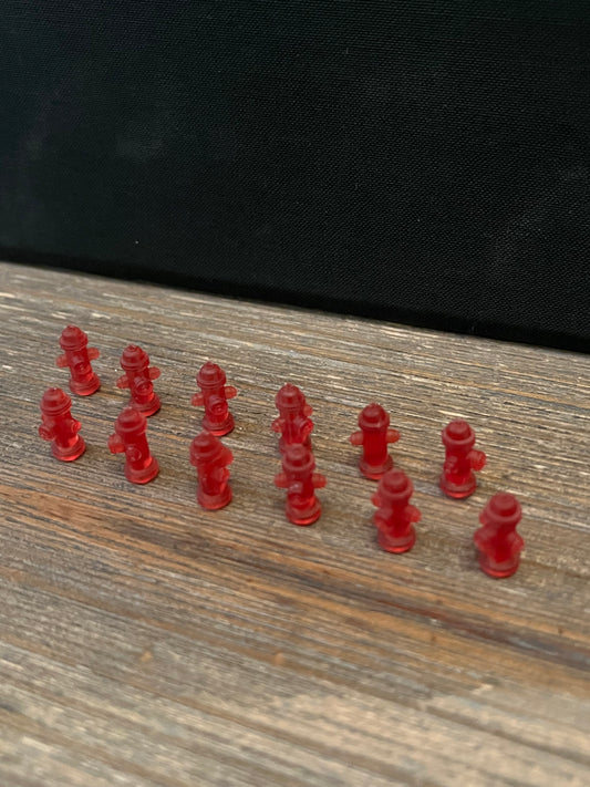 O SCALE 1:48 FIRE HYDRANT (12pk) 3D PRINTED RED RESIN