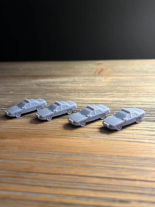 N SCALE 1:160 POLICE CRUISER CROWN VIC (4pk)