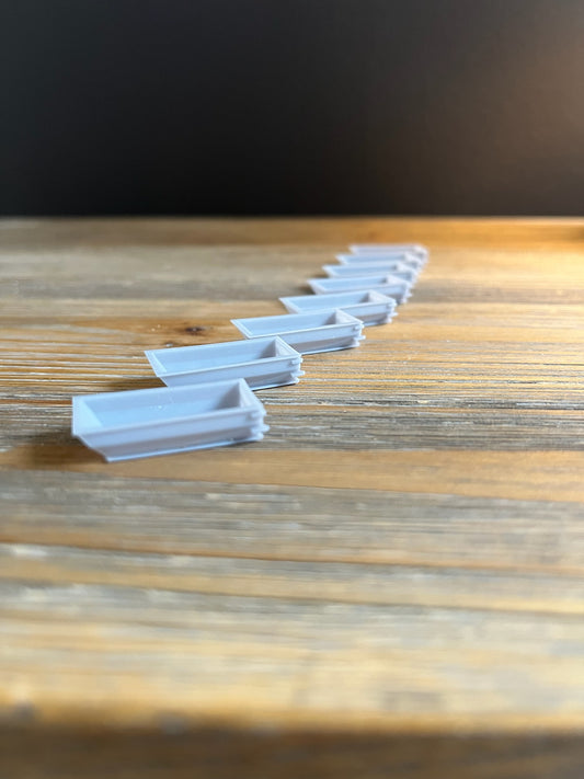 N Scale 1:160 22yd DUMPSTER (8pk) Grey Resin