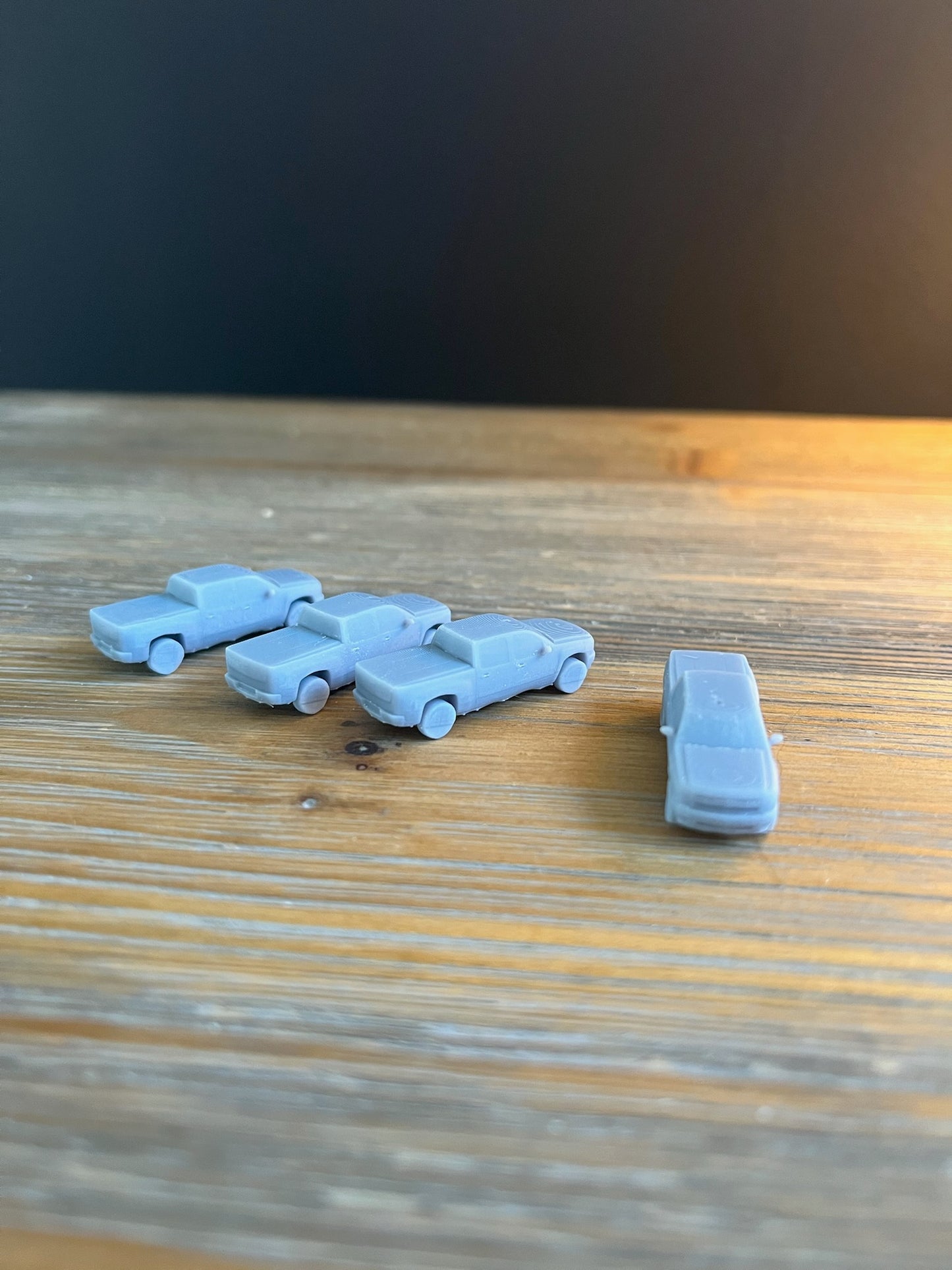 N SCALE 1:160 PICKUP TRUCK (4pk) RESIN 3D PRINTED