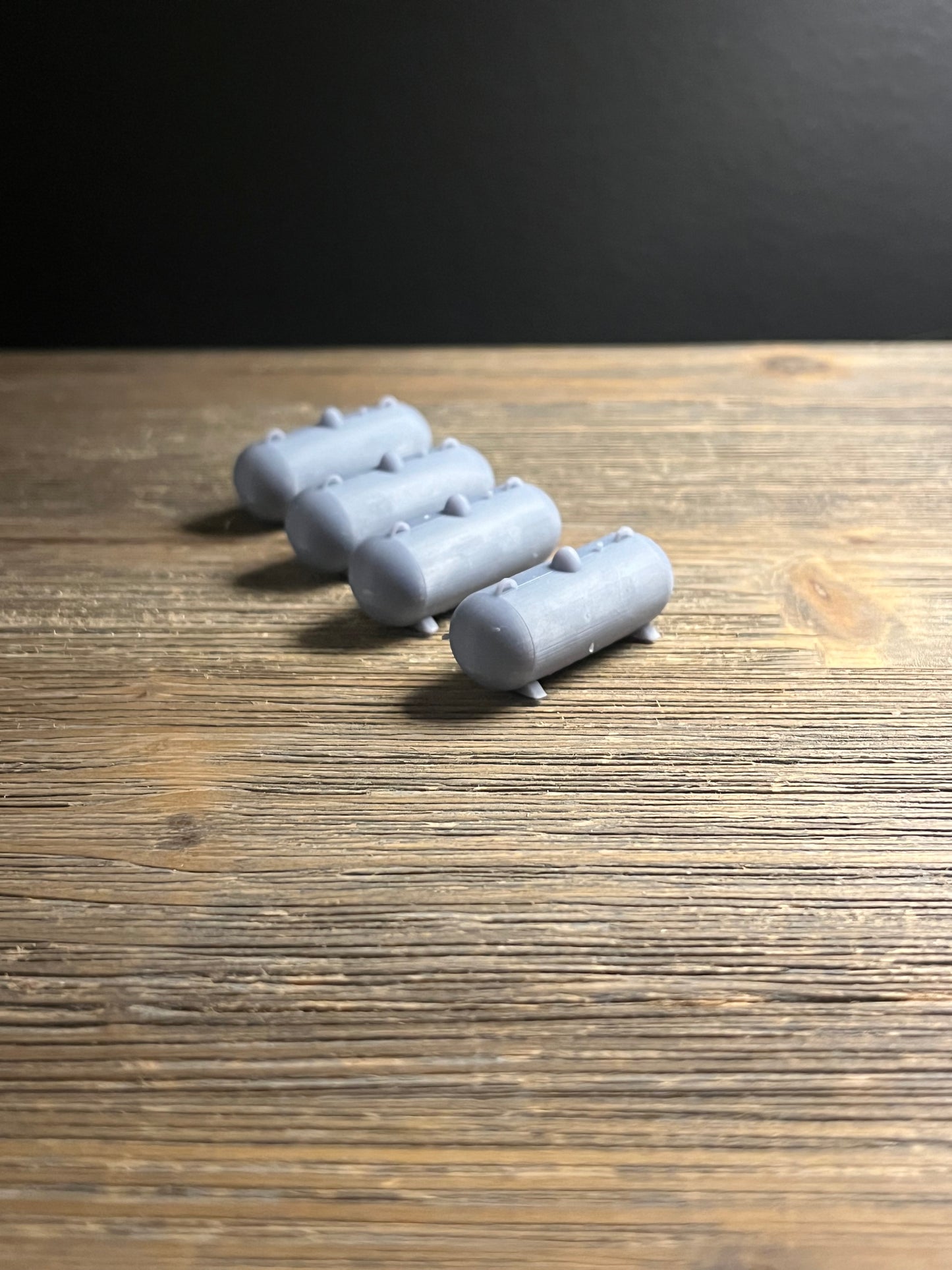HO SCALE 1:87 PROPANE TANKS (4pk) 3D PRINTED RESIN