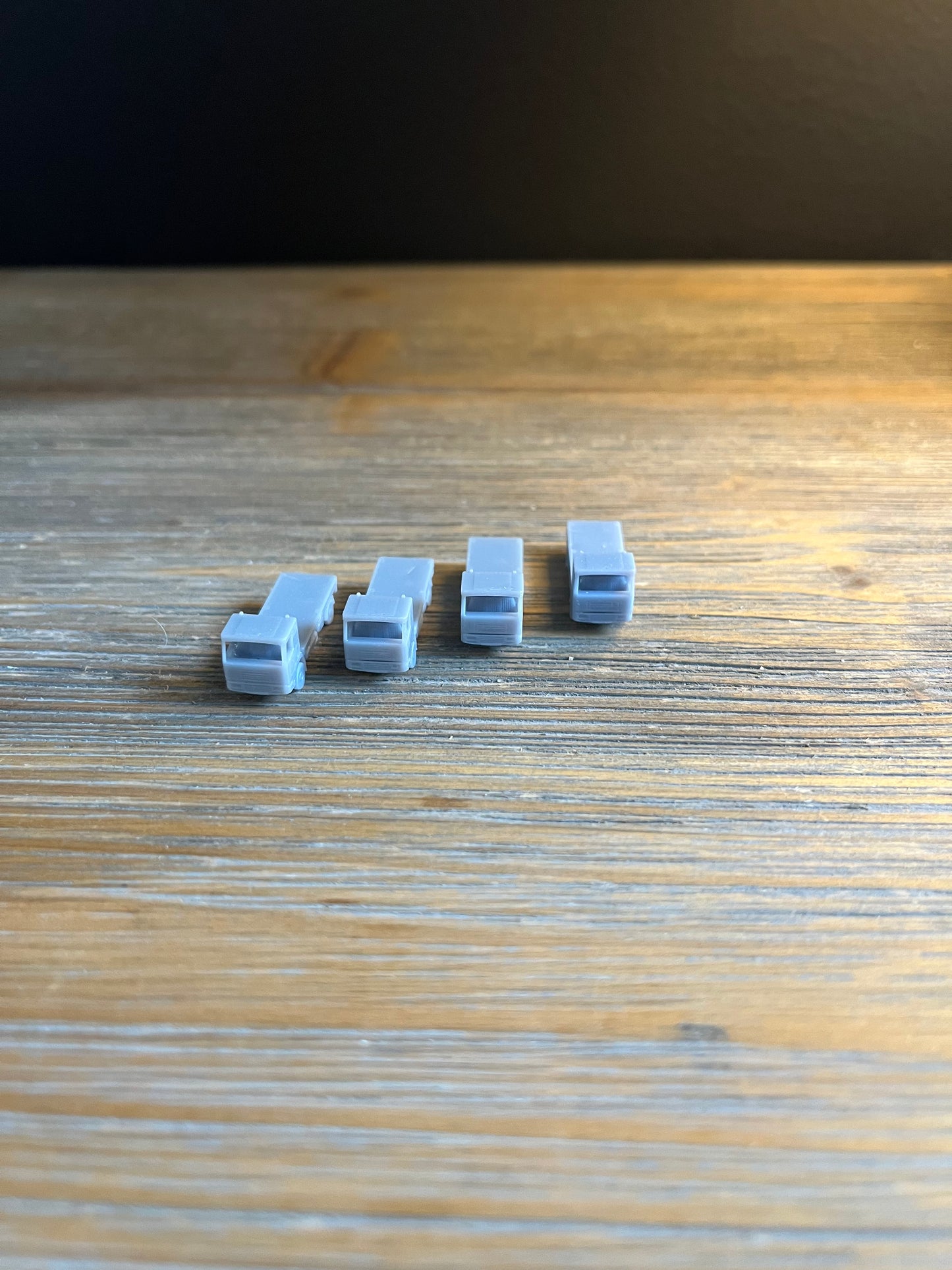 Z SCALE 1:220 UTILITY FLATBED TRUCK (4pk) RESIN 3D PRINTED