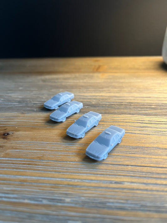 N SCALE 1:160 CITY TAXI CAR NY CAB (4pk) RESIN