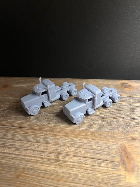 HO SCALE 1:87 SEMI TRUCKS WITH SLEEPER CAB (2pk)