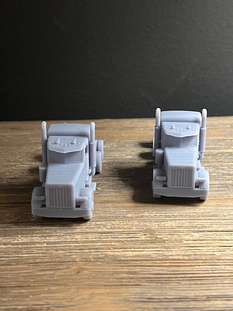 HO SCALE 1:87 SEMI TRUCKS WITH SLEEPER CAB (2pk)