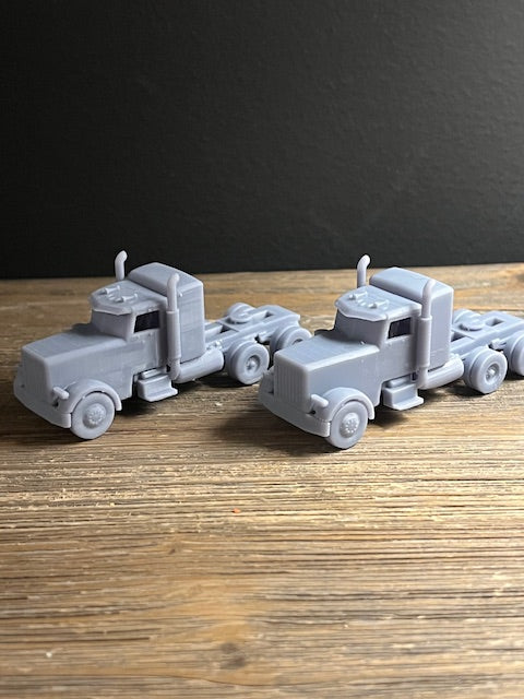 HO SCALE 1:87 SEMI TRUCKS WITH SLEEPER CAB (2pk)