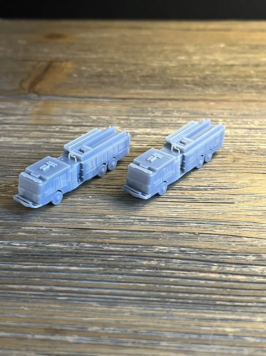 Z SCALE 1:220 FIRE ENGINE FIRETRUCK (2pk)